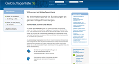 Desktop Screenshot of geldauflagenliste.de